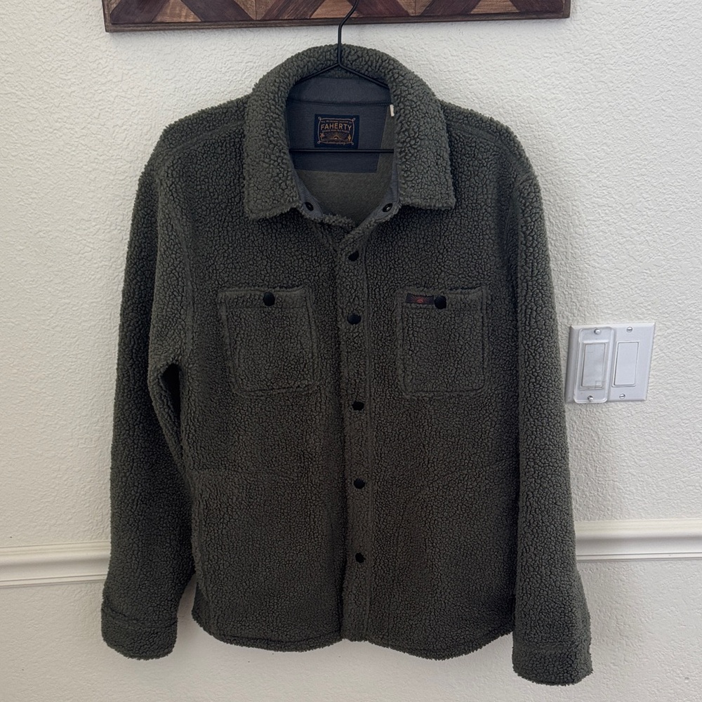 Faherty Range Fleece CPO, Maine Forest Green